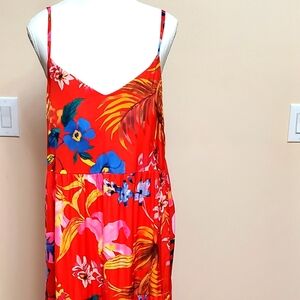 Soma Maxi-dress Size L  sexy V neck with adjustable spaghetti string straps